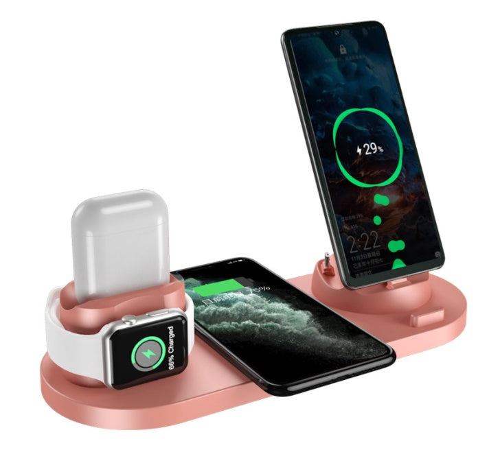 6-in-1 Fast Wireless Charging Dock for iPhone, Android & Watch