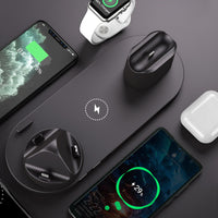 6-in-1 Fast Wireless Charging Dock for iPhone, Android & Watch