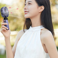 USB Rechargeable Mini Portable Handheld Electric Fan Foldable Neck Hanging Outdoor Fan