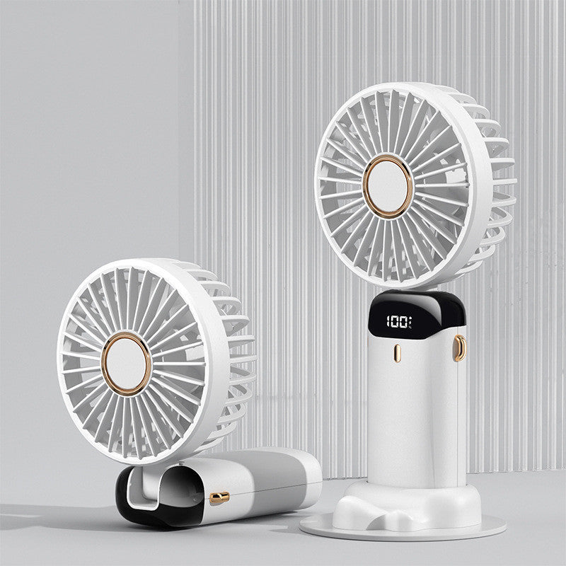USB Rechargeable Mini Portable Handheld Electric Fan Foldable Neck Hanging Outdoor Fan
