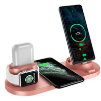 6-in-1 Fast Wireless Charging Dock for iPhone, Android & Watch