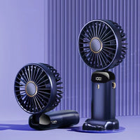 USB Rechargeable Mini Portable Handheld Electric Fan Foldable Neck Hanging Outdoor Fan