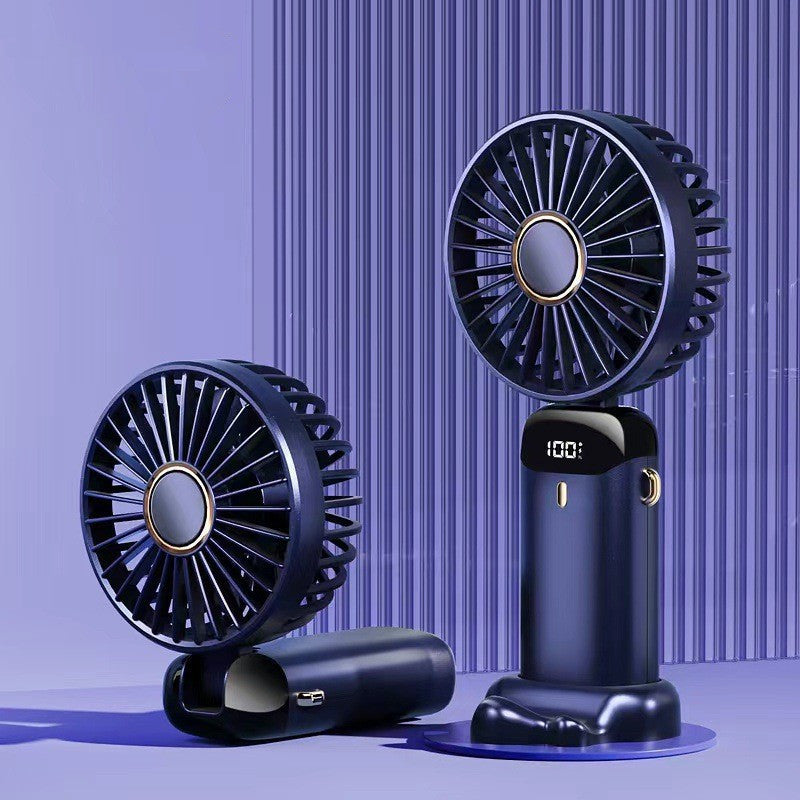 USB Rechargeable Mini Portable Handheld Electric Fan Foldable Neck Hanging Outdoor Fan