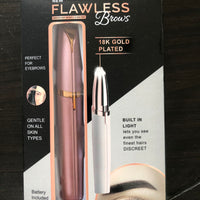Mini Electric Eyebrow Trimmer Lipstick Brows Pen Hair Remover Painless Razor Epilator with LED Light