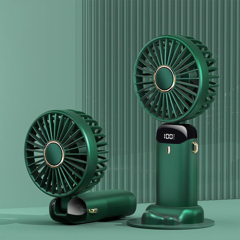 USB Rechargeable Mini Portable Handheld Electric Fan Foldable Neck Hanging Outdoor Fan