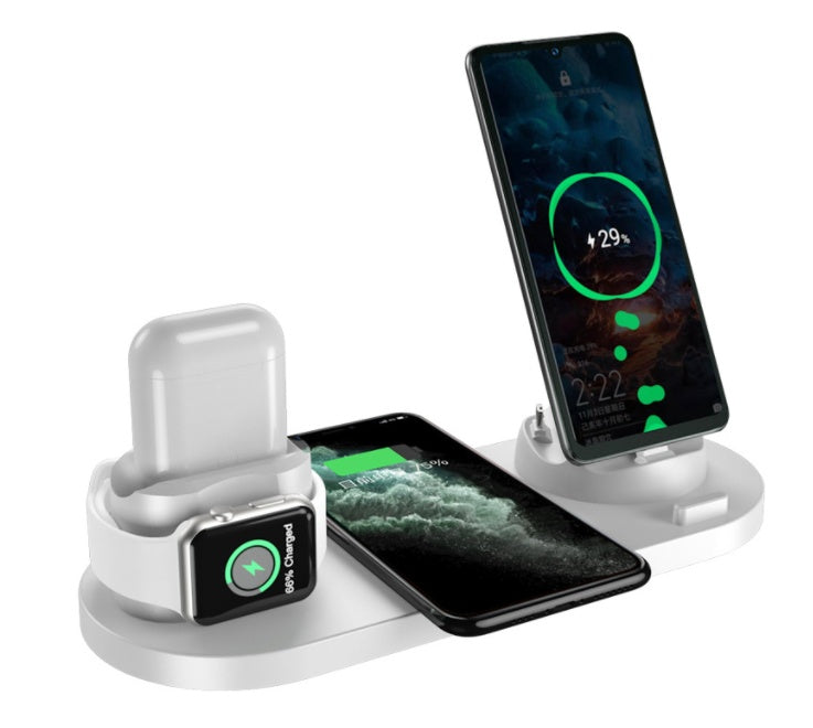 6-in-1 Fast Wireless Charging Dock for iPhone, Android & Watch