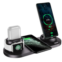 6-in-1 Fast Wireless Charging Dock for iPhone, Android & Watch