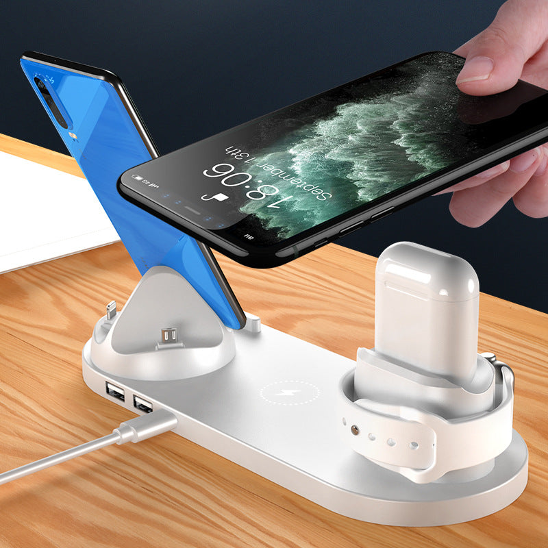 6-in-1 Fast Wireless Charging Dock for iPhone, Android & Watch