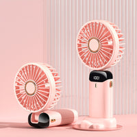 USB Rechargeable Mini Portable Handheld Electric Fan Foldable Neck Hanging Outdoor Fan