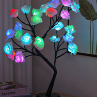Table Lamp Flower Tree Rose Lamps Fairy Desk Night Lights USB Operated Gifts For Wedding Valentine Christmas Decoration