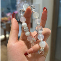 Chinese Style All-match White Crystal Five Elements Gold Bracelet